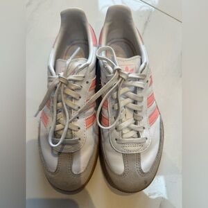 Adidas Originals Samba Girls White and Pink Sneakers size 3
